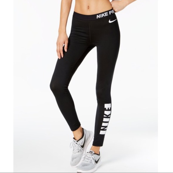 nike pro warm running tight